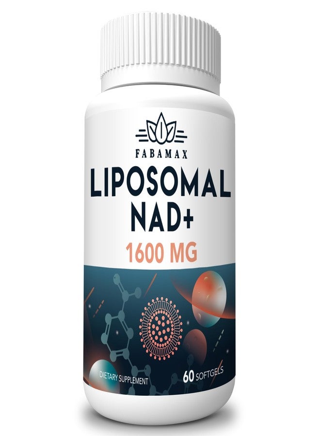 Fabamax 1600 mg Liposomal NAD Supplement, 98% Pure NAD+ Supplement, Superior Absorption, Alternative to Nicotinamide Riboside or NADH to Boost NAD+ for Aging Defense, Energy, Longevity,60 Softgels - Image 1